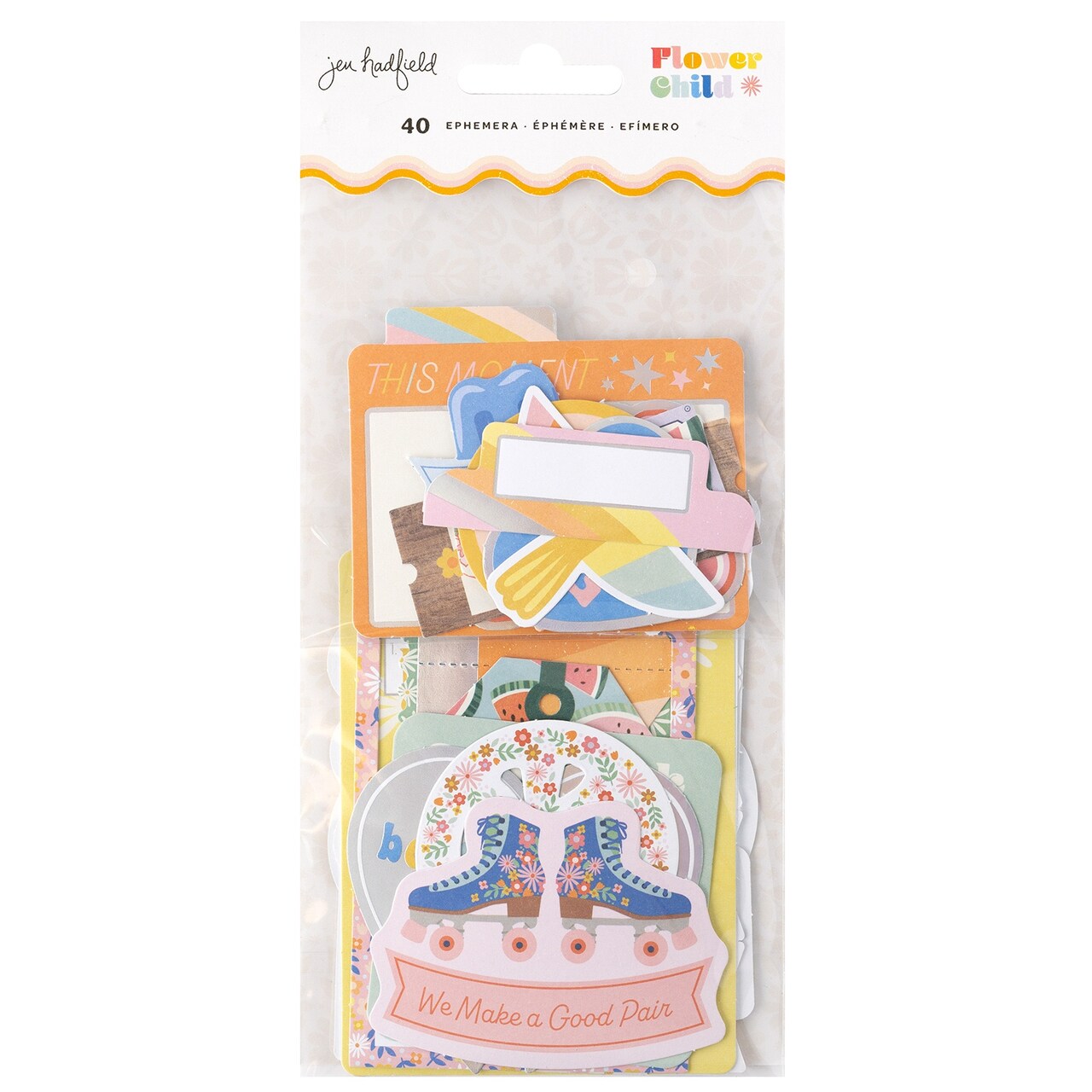 Jen Hadfield Flower Child Ephemera Cardstock Die-Cuts-Journal W/Silver Holographic Foil